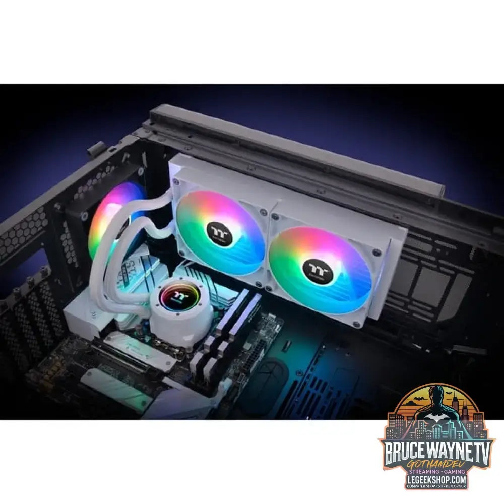 Thermaltake TH280 V2 ARGB Sync AIO Liquid Cooler Snow Edition, Wasserkühlung weiß - Thermaltake - vue 9