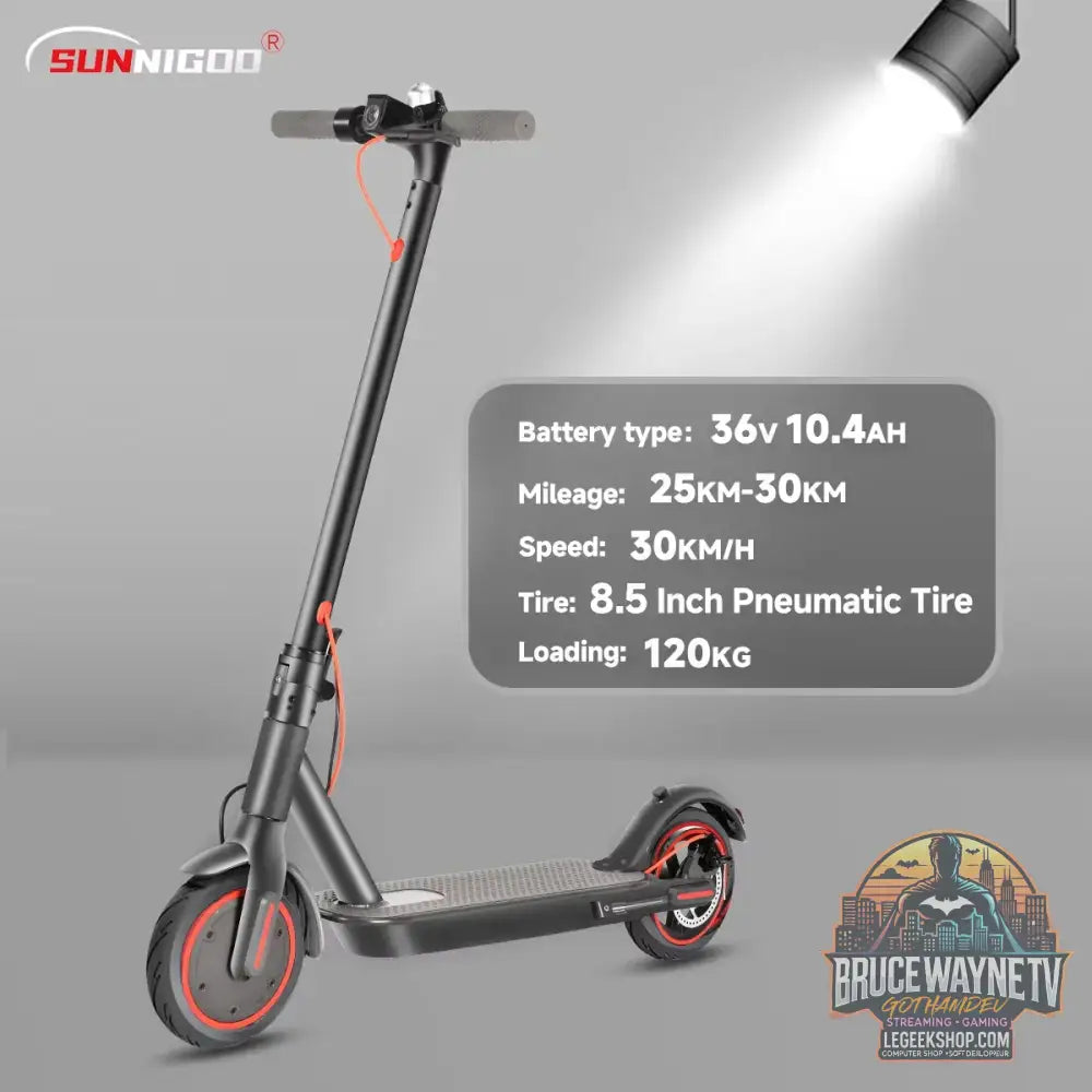 Trottinette électrique adulte SUNNIGOO 350W avec application 36V 10.4Ah vitesse 30 km/h légère longue autonomie 30