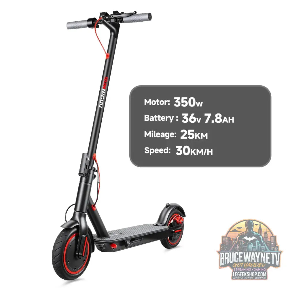 Trottinette électrique adulte SUNNIGOO 350W avec application 36V 10.4Ah vitesse 30 km/h légère longue autonomie 30