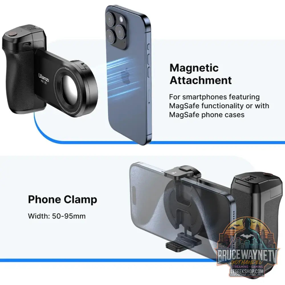 Ulanzi MA35 Poignée Smartphone MagSafe Obturateur Bluetooth - Stabilisateur Photo Vidéo - Accessoires Photo & Vidéo