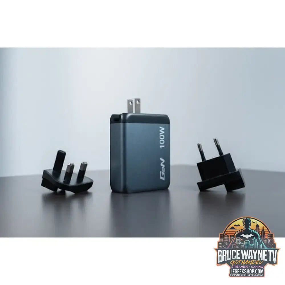 Verbatim GaN-Ladegerät 100W, 1x USB-A, 3x USB-C grau, PD 3.0, QC 3.0 - Verbatim - vue 6