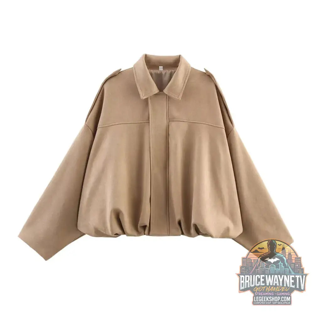 Veste Bombardier Femme Col Rabattu Vintage Chic Printemps - as picture 4 / S - Veste Femme