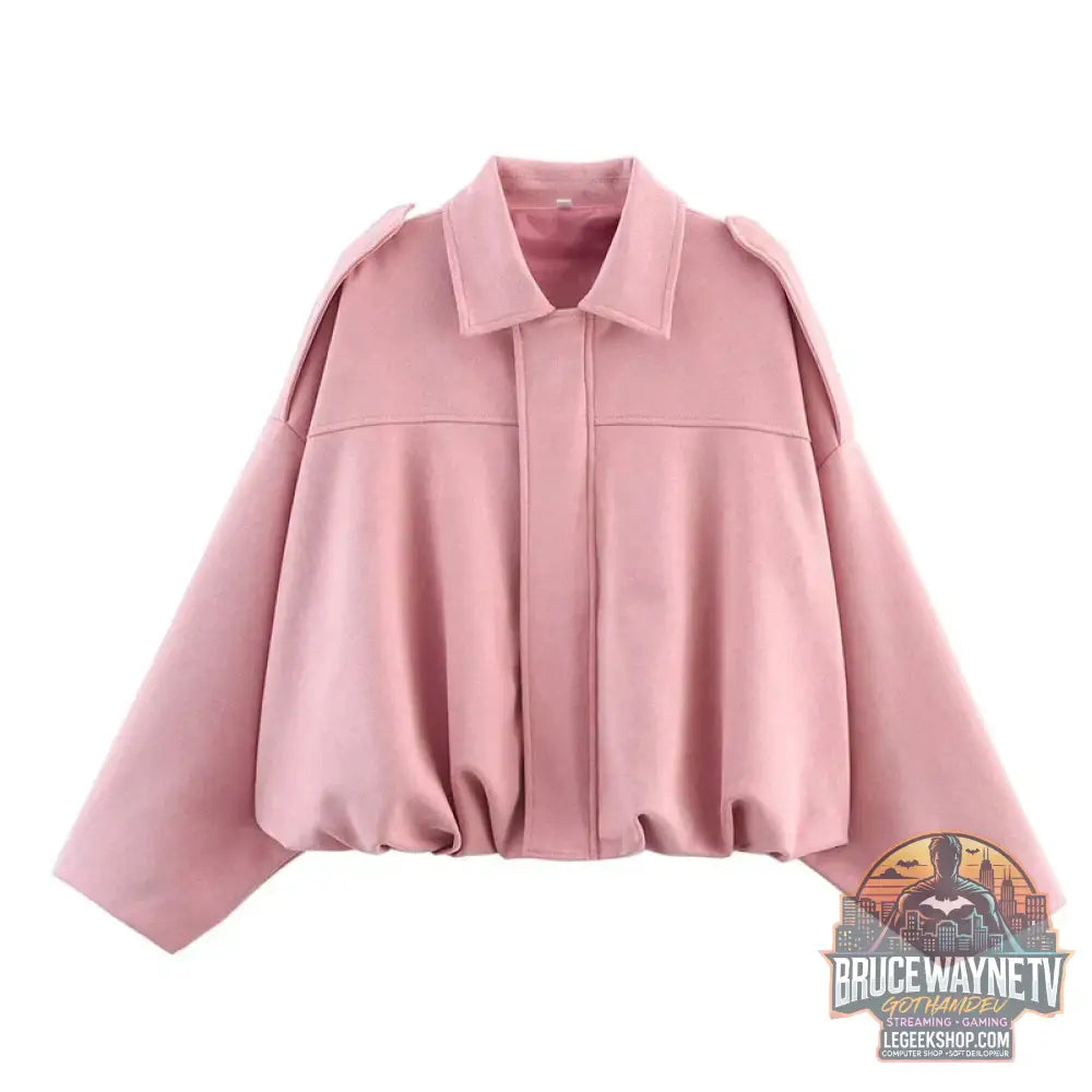 Veste Bombardier Femme Col Rabattu Vintage Chic Printemps - as picture / L’ - Veste Femme