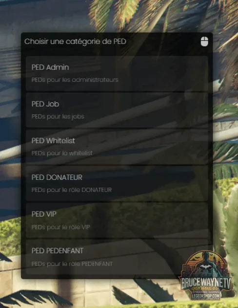 Guide d'achat : GothamDev - Script PED pour FiveM – Gestion Personnalisée et Sécurisée open source