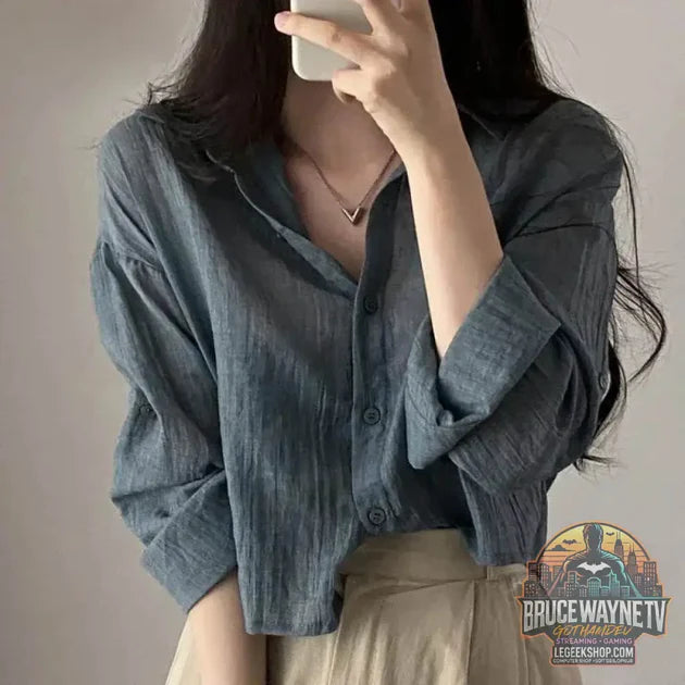 Guide d'achat : Chemisier pour femme, chemise simple, fine, pure, anti-UV, anti-décoloration, couleur unie, protection solaire, streetwear | Wayne Outfitters