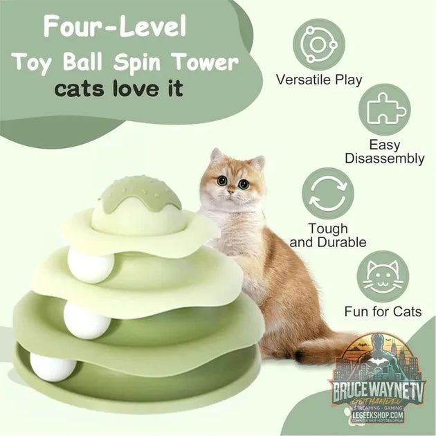 Guide d'achat : 🐱 Tour de rotation à balles colorées – Jouet interactif 3 couches pour chats