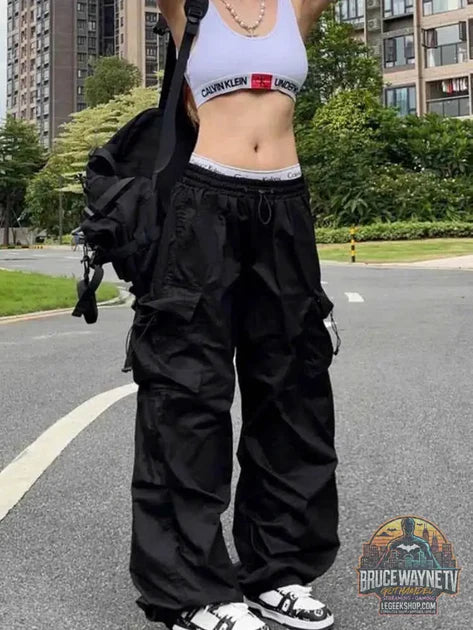 Guide d'achat : Pantalon de survêtement baggy à jambes larges pour femmes - Style Y2K Parachute Streetwear