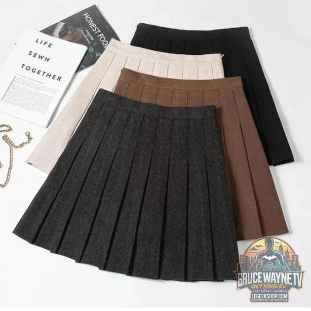 Guide d'achat : Mini Jupe Plissée de Style Coréen pour Femme, Uniforme Scolaire Marron/Noir, Mode Féminine Hiver 2024 | JORMIDEAR | Wayne Outfitters
