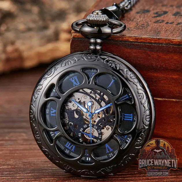 Guide d'achat : Montre de Poche Mécanique de Luxe à Chiffres Romains pour Homme, Gravé, Boîtier en Argent, Steampunk | Wayne Outfitters