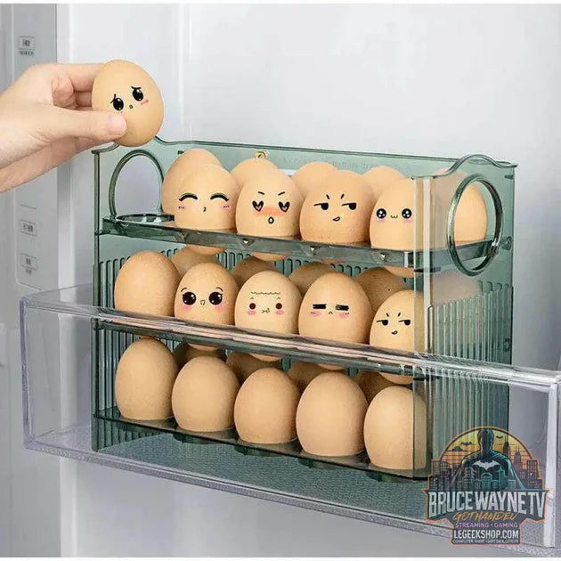 Guide d'achat : 🥚 Boîte de Rangement d'Œufs Coulissante à 3 Couches – Style Échelle | Grande Capacité Réfrigérateur