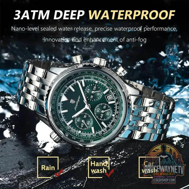 Guide d'achat : Montre à Quartz de Luxe en Acier Inoxydable pour Homme, Chronographe Étanche, Date Shoous, Militaire | POEDAGAR