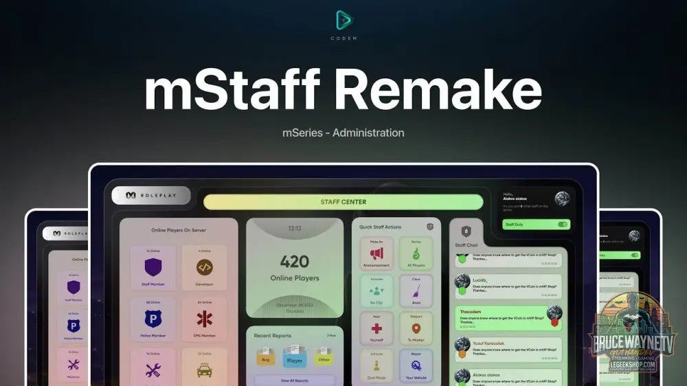 Guide d'achat : ⚙️ mStaff Remake Open Source – Script Panel Admin FiveM ⚙️