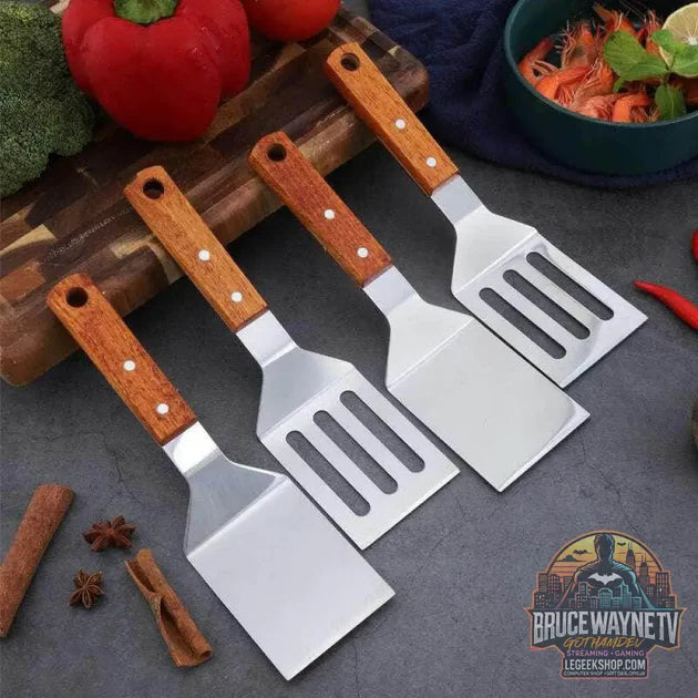 Guide d'achat : 🍳 Spatule Professionnelle Inox & Bois – Pour Steak, Crêpes & Teppanyaki