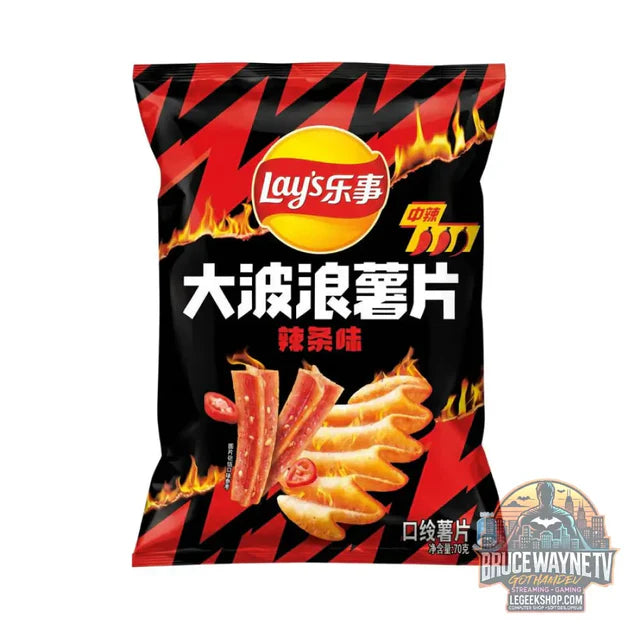Guide d'achat : Lay's Big Wave Spicy Strip, chips au goût de latiao de 70 g (Lot de 22)