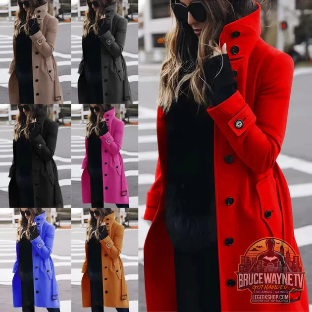 Guide d'achat : 🧥 Manteau Femme Laine Col Montant Slim Fit Élégant 🧥
