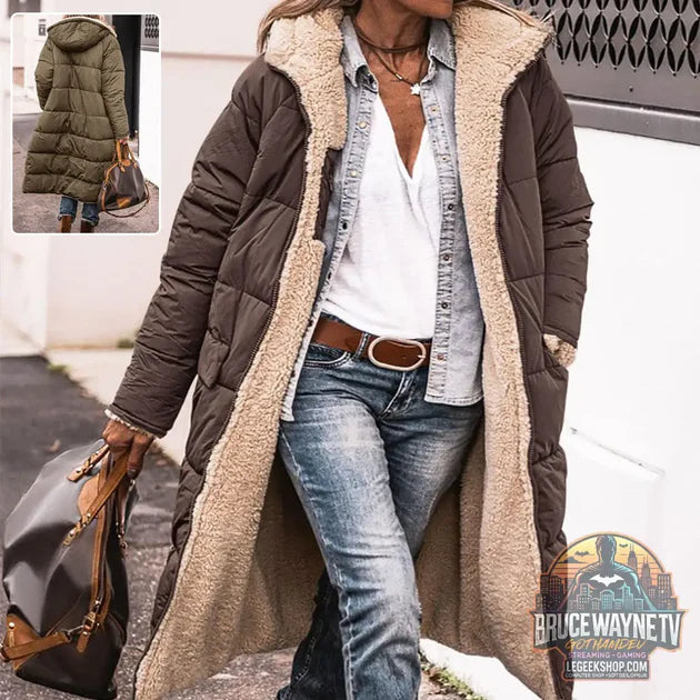 Guide d'achat : Manteau Long Capuche Hiver Réversible Élégant Femme