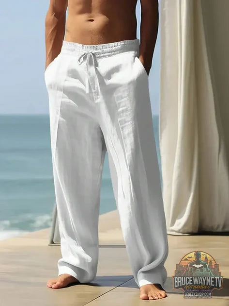 Guide d'achat : Pantalon Léger Homme 100% Coton – Coupe Droite Cordon Poche Plage Vacances Sport