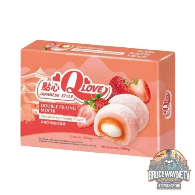 Guide d'achat : QLove Strawberry Creamy Double Filling Mochi, mochis fourrés au goût de fraise de 180 g (Lot de 24)