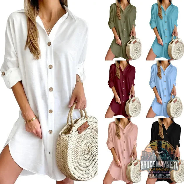 Guide d'achat : Robe Chemise Automne Manches Longues Col Boutons Casual
