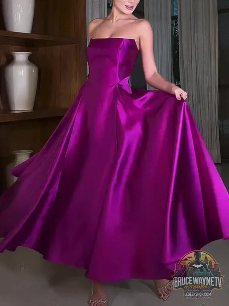 Guide d'achat : Robe Soirée Longue Satin Bustier Jupe Ample Élégante