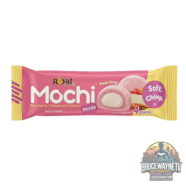 Guide d'achat : Royal Family Mochi Minis Cheesecake à la fraise, mochi au goût de cheesecake à la fraise de 40g (Paquet de 12)