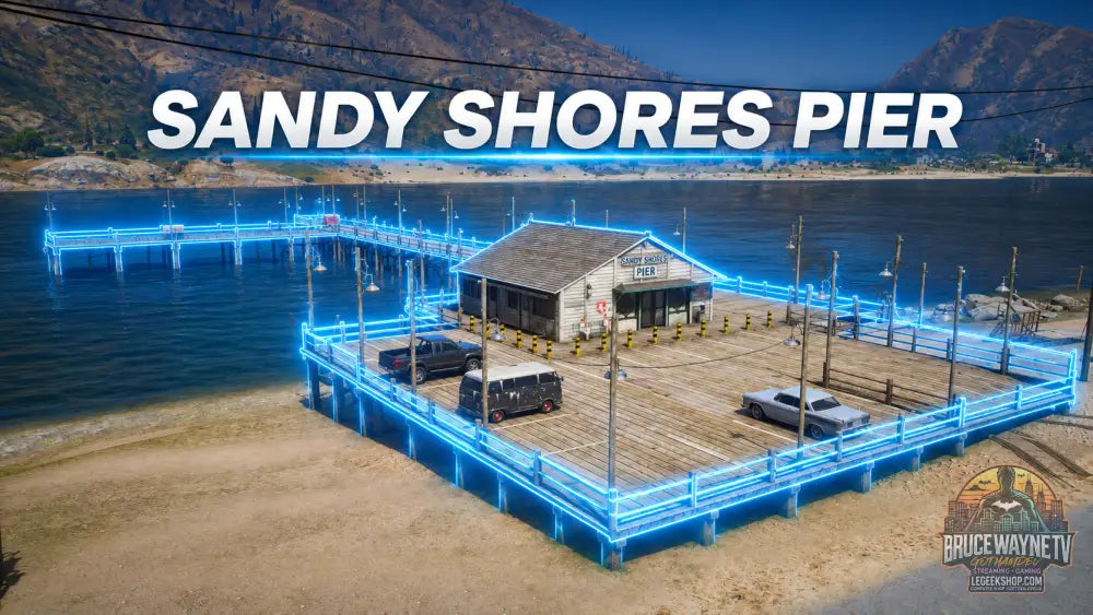 Guide d'achat : Sandy Shores Pier MLO FiveM - Quai Bois - Boutique Appats - Marche - Cafe Vue Lac