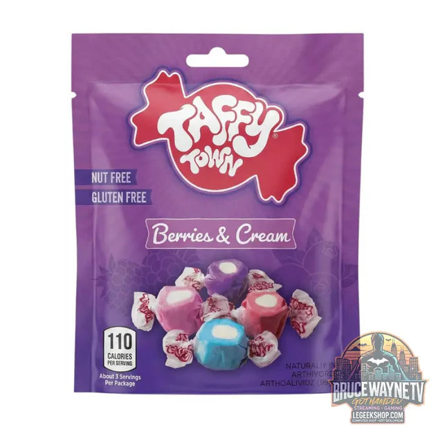 Guide d'achat : Taffy Town Berries & Cream, assortiment de bonbons taffy au goût de fruits rouges de 99 g (Lot de 12)