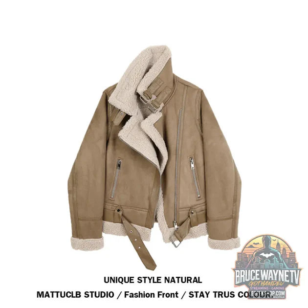 Guide d'achat : Veste Femme Laine Agneau Courte Motard Hiver Chaude