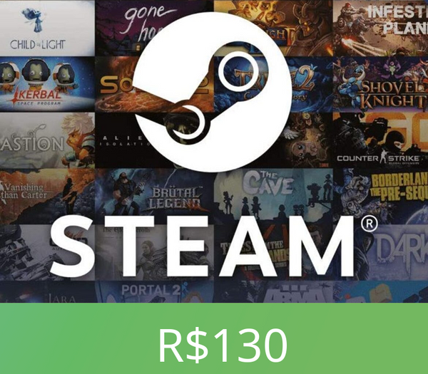 Steam Wallet BRL 130 Gift Card BR