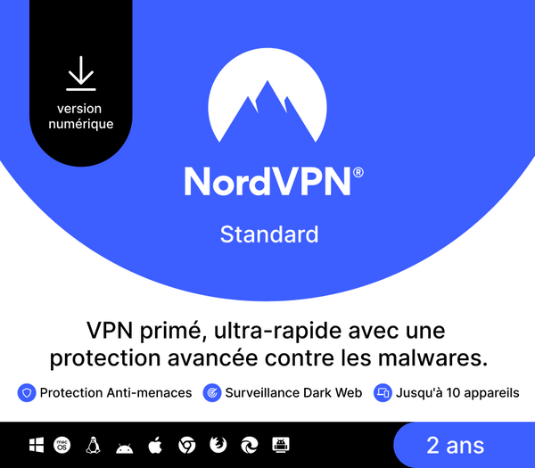 NordVPN Standard FR Key (2 Years / 10 Devices)