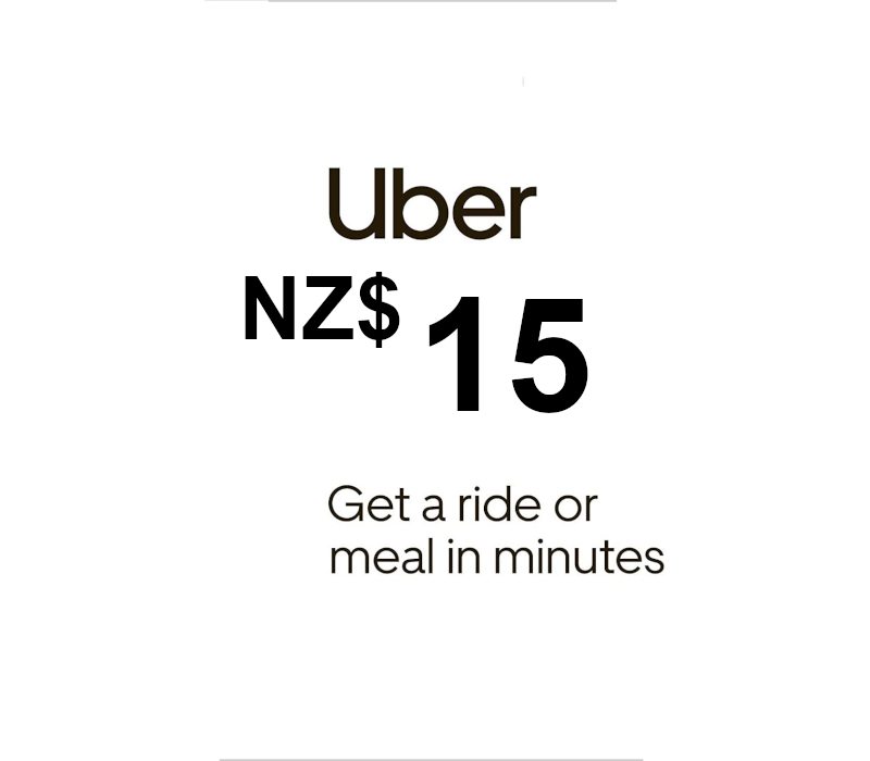Uber NZD 15 Gift Card NZ