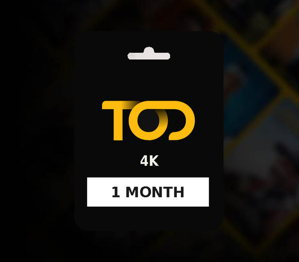 TOD TV 4K 1 Month Subscription Key QA