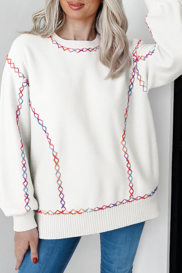 Pull femme — blanc · LC2726579-P1 · LC2726579-P1-L