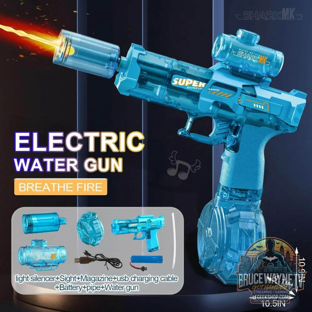 🔫 Pistolet à eau électrique haute pression – Rafales automatiques & LED - Legeekshop