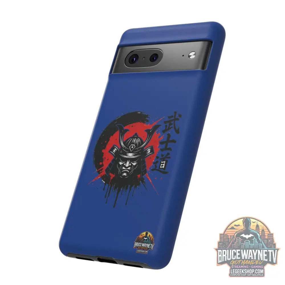 📱 samurai phone case Bleue foncé – coque renforcée Pixel & Galaxy 📱 - Phone Case