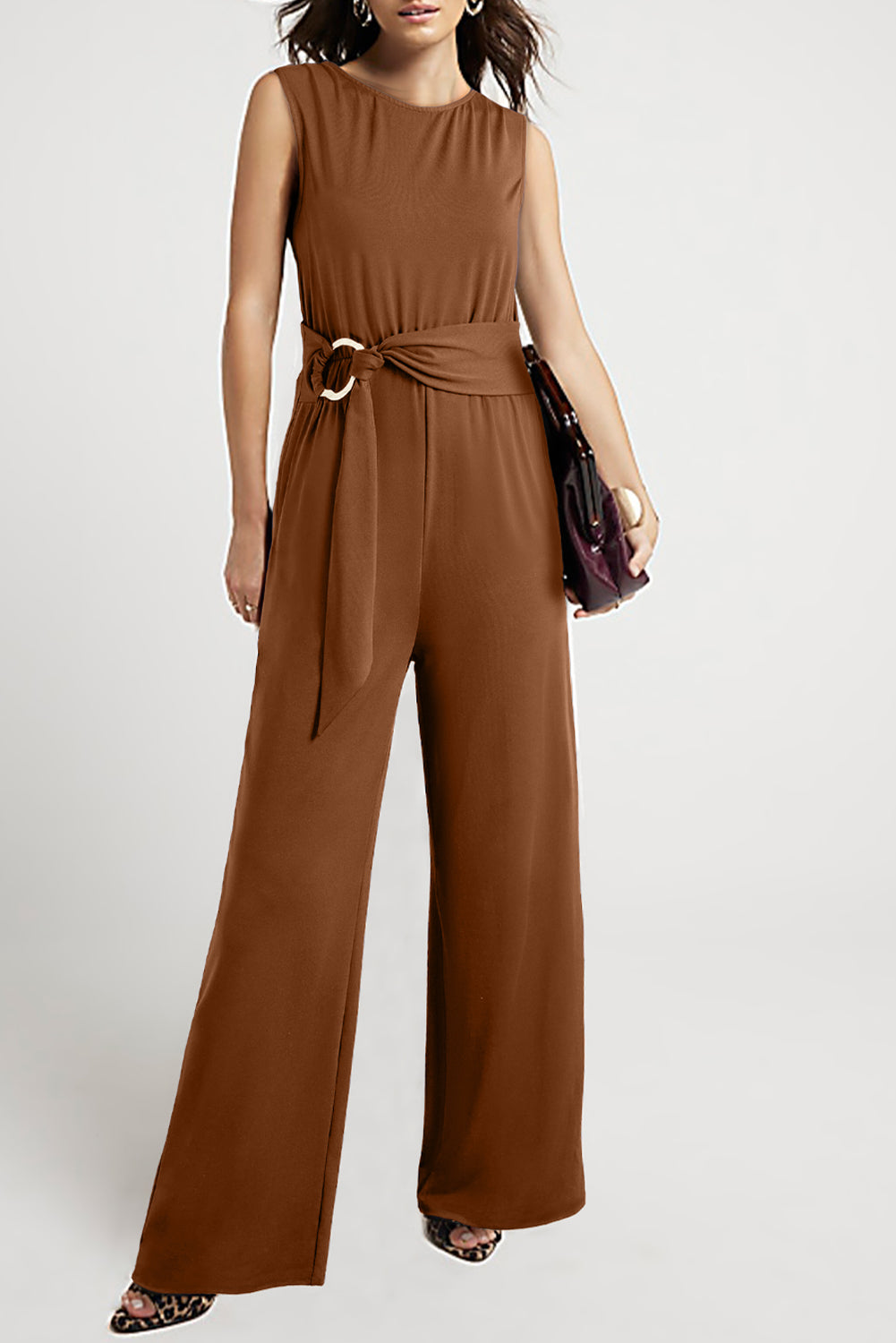Combinaison femme sans manches, ample