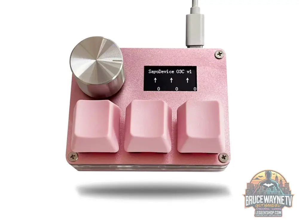 🎮 Mini Clavier Mécanique SayoDevice – Switchs Magnétiques Roses | Écran IPS & Ultra-Réactivité - Legeekshop