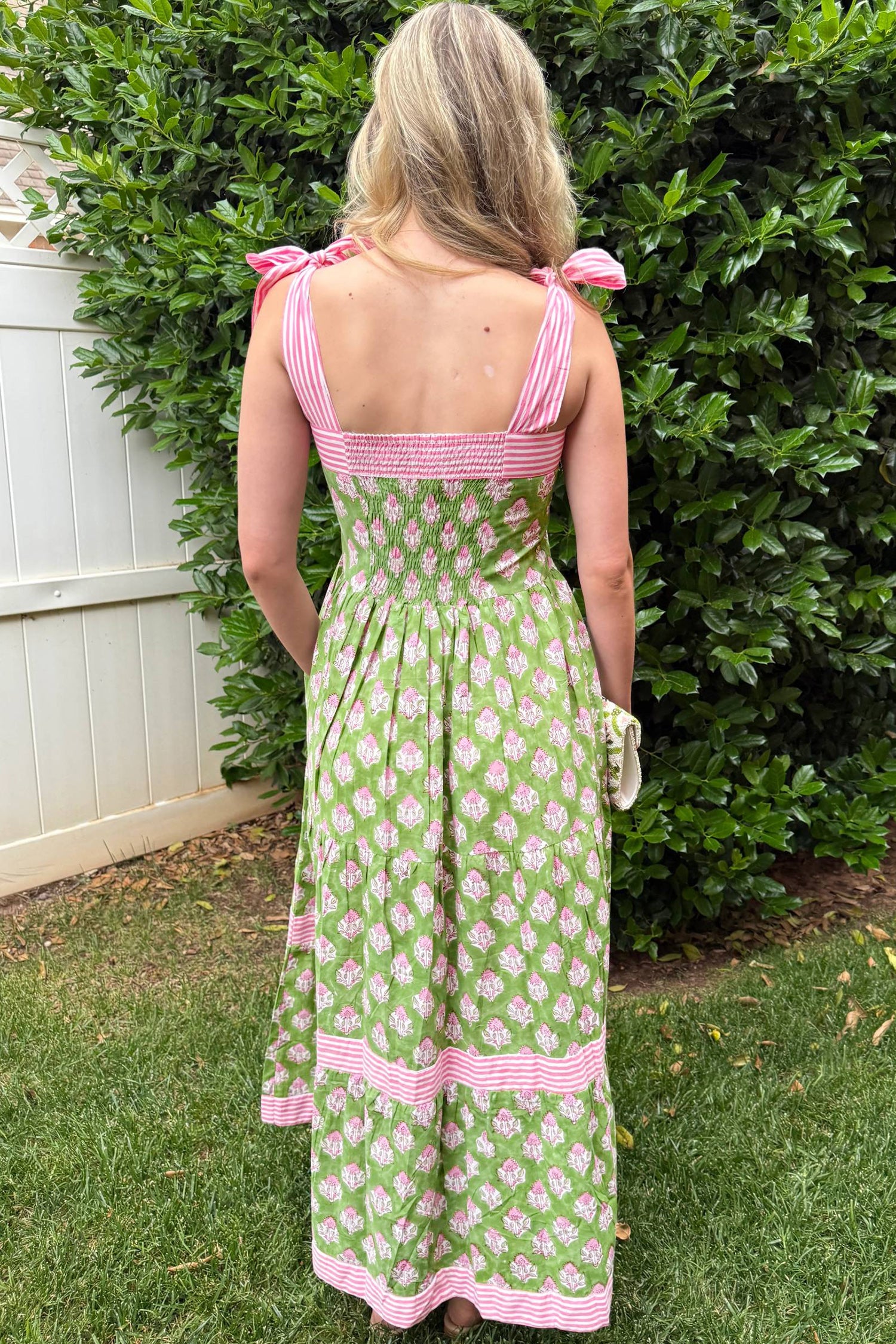 Green Floral Print Striped — Dresses/Floral Dresses, vue 3, LeGeekShop