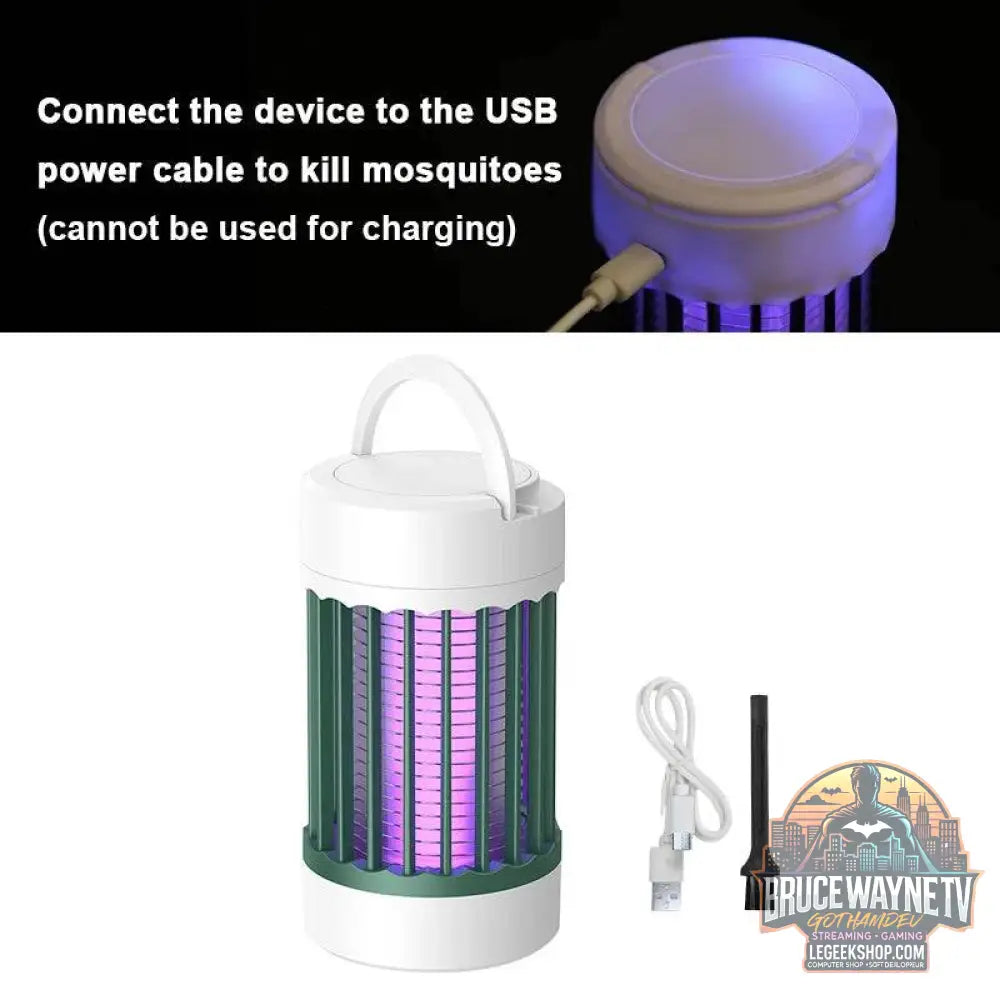 🦟 Lampe électrique anti-moustiques – Rechargeable USB, lumière UV, portable - Legeekshop