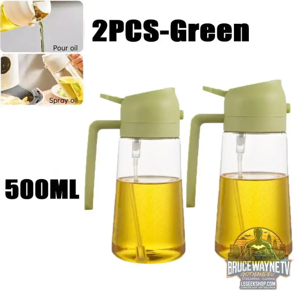 🥗 Bouteille de Pulvérisation d’Huile 2-en-1 | Distributeur &amp; Spray pour Cuisine, BBQ &amp; Pique-Nique 🌿🔥 - Legeekshop