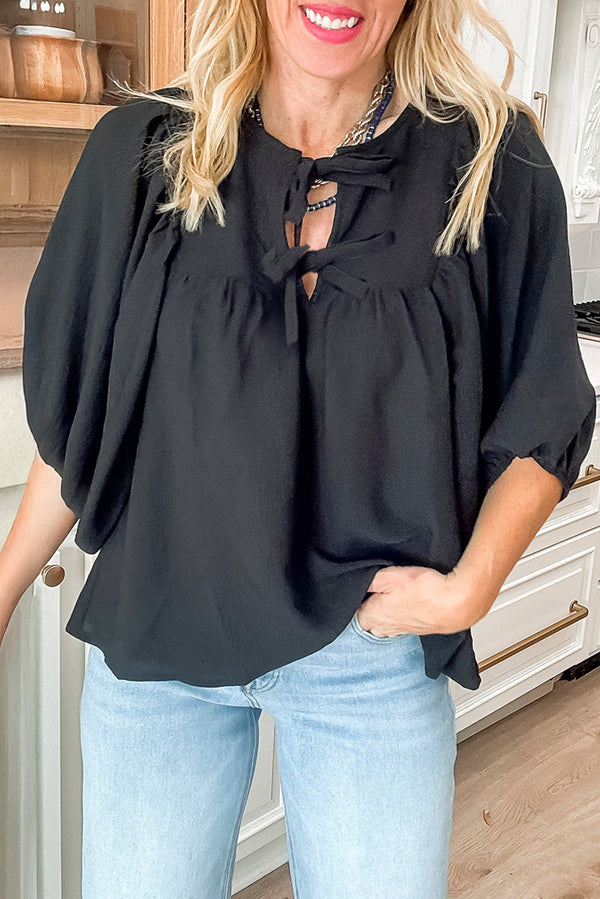 Blouse femme casual — noir