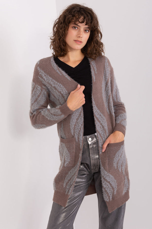 Cardigan femme AT — brun