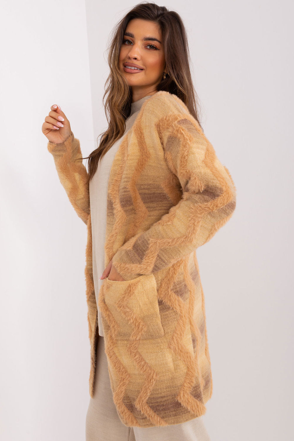 Cardigan femme AT — beige