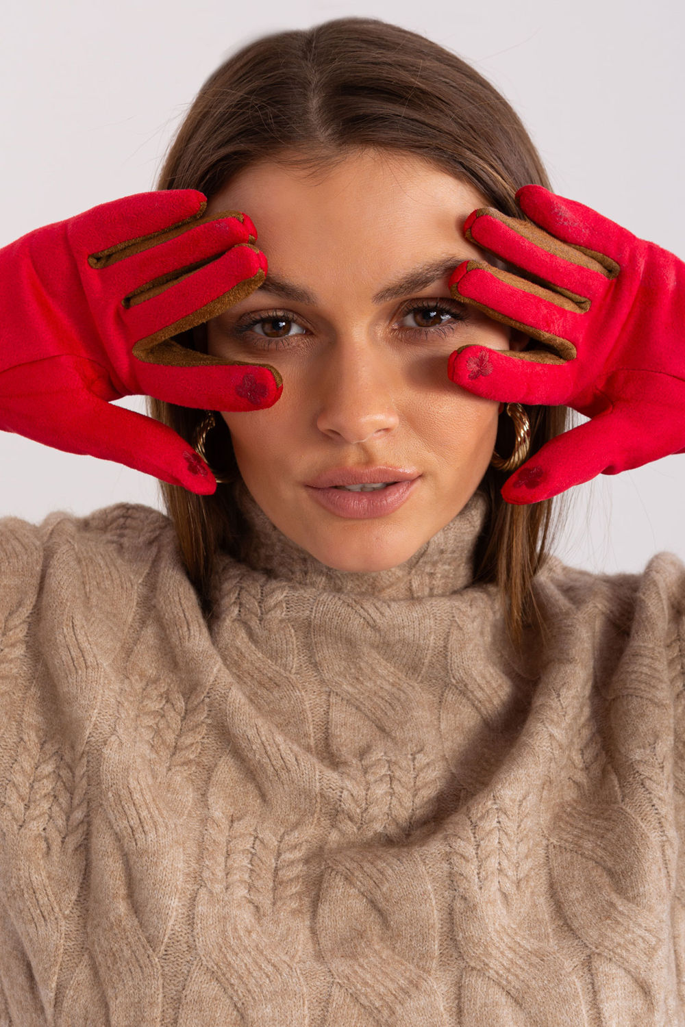 Gants femme AT — rouge