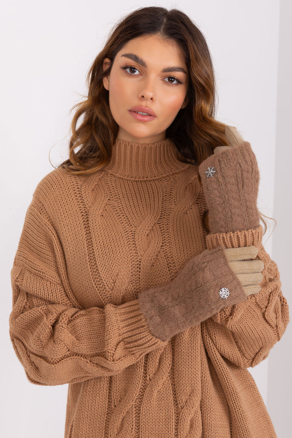Gants femme AT — beige