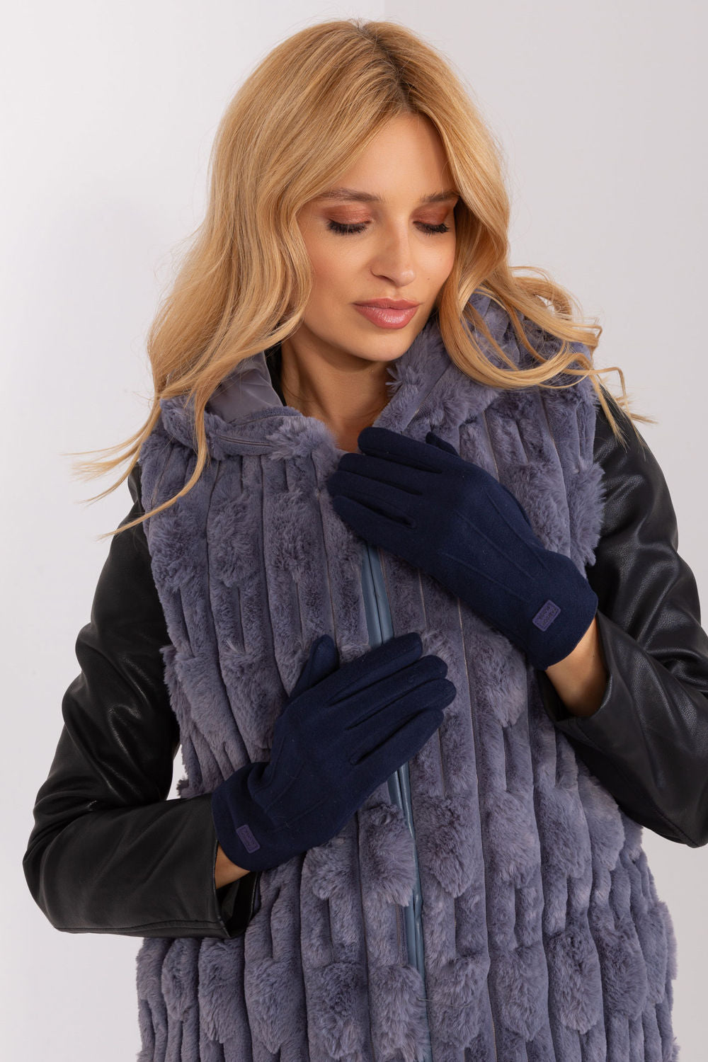 Gants femme AT — bleu marine