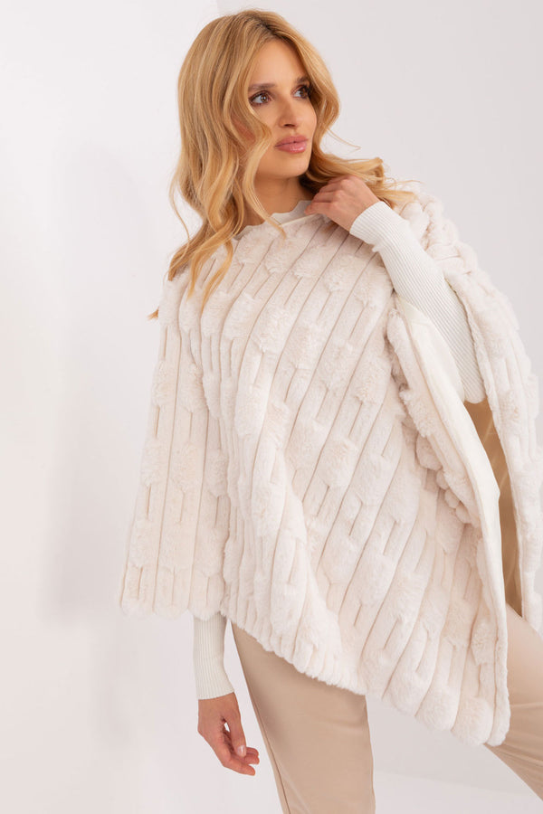 Poncho femme AT — beige