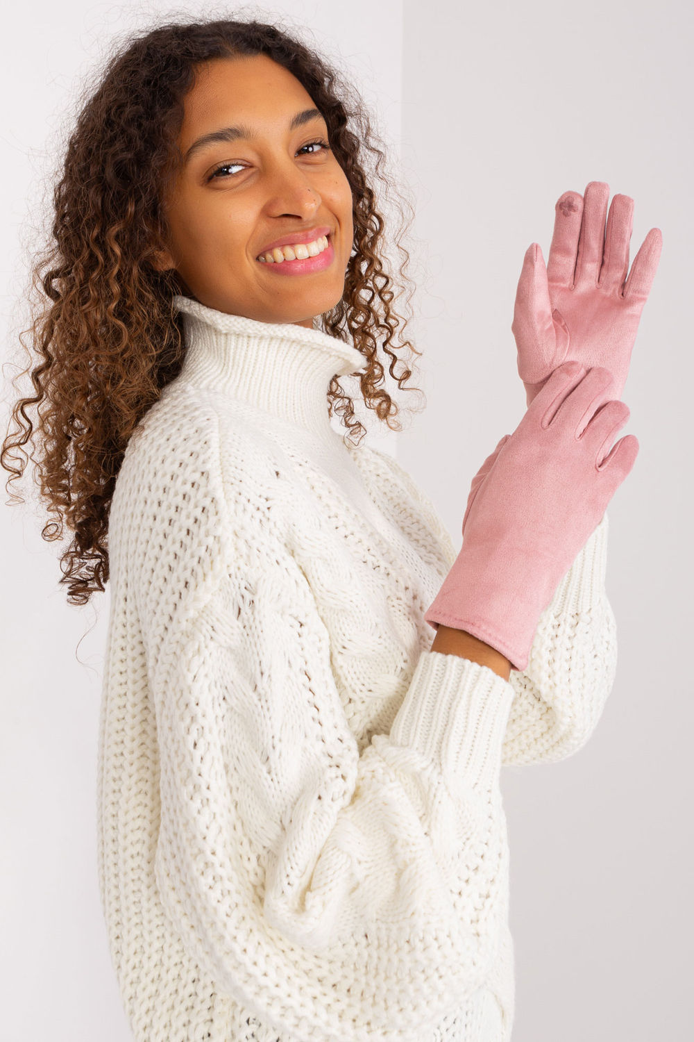 Gants femme AT — rosé