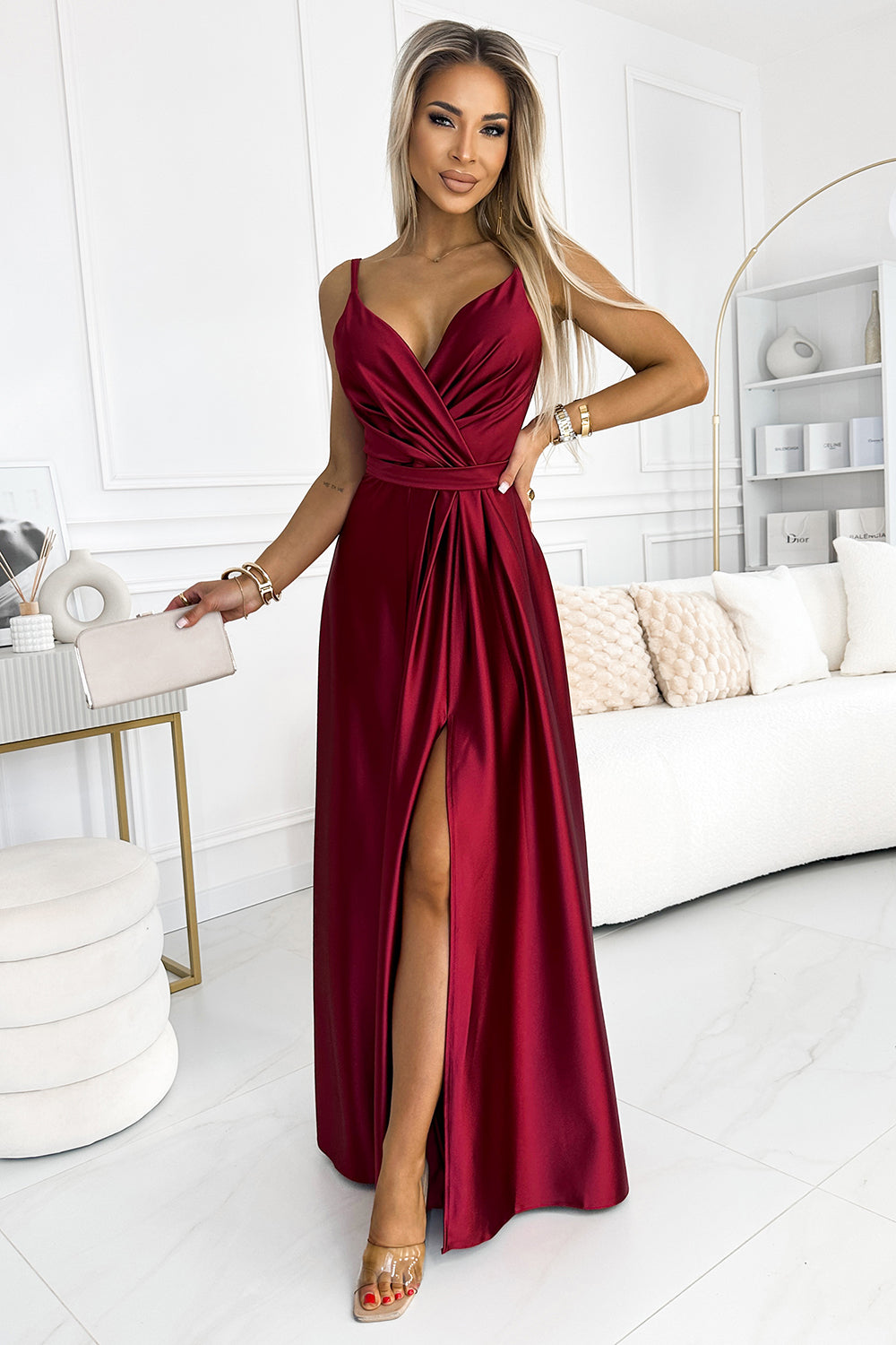 Robe femme Numoco Longue Longue — rouge