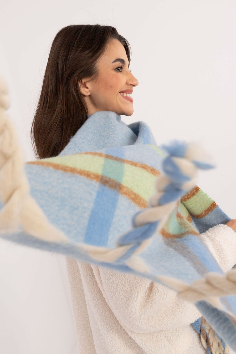 Châle femme AT — bleu